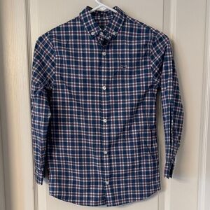 Vineyard Vines Performance Boy’s Blue Plaid Shirt
